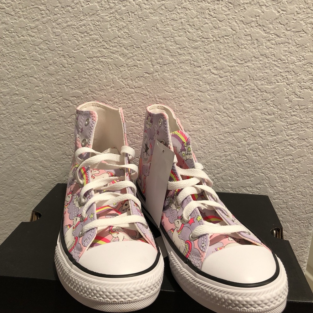 Converse Kids Unicorn High-Top Sneakers - Pink and White size4.5